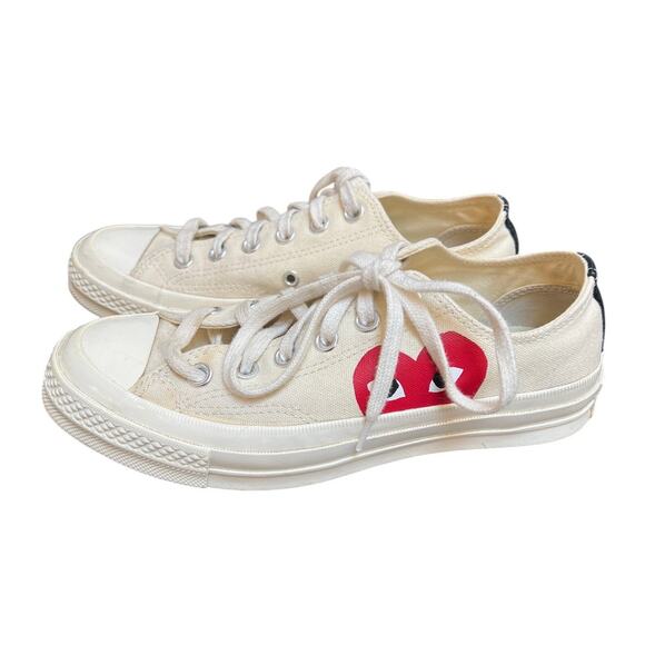 Converse Comme Des Garcons PLAY Chuck Taylor 70 Low Top Sneaker White W 7 M 5 - Picture 1 of 8